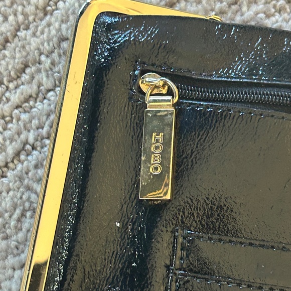 Hobo Black Patent Leather Clutch/Wallet - Picture 5 of 6